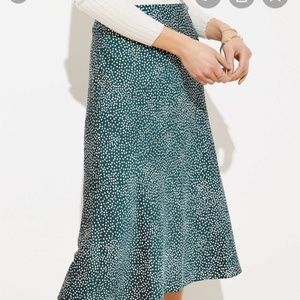 LOFT | NWT | Dotted Pull On Midi Skirt